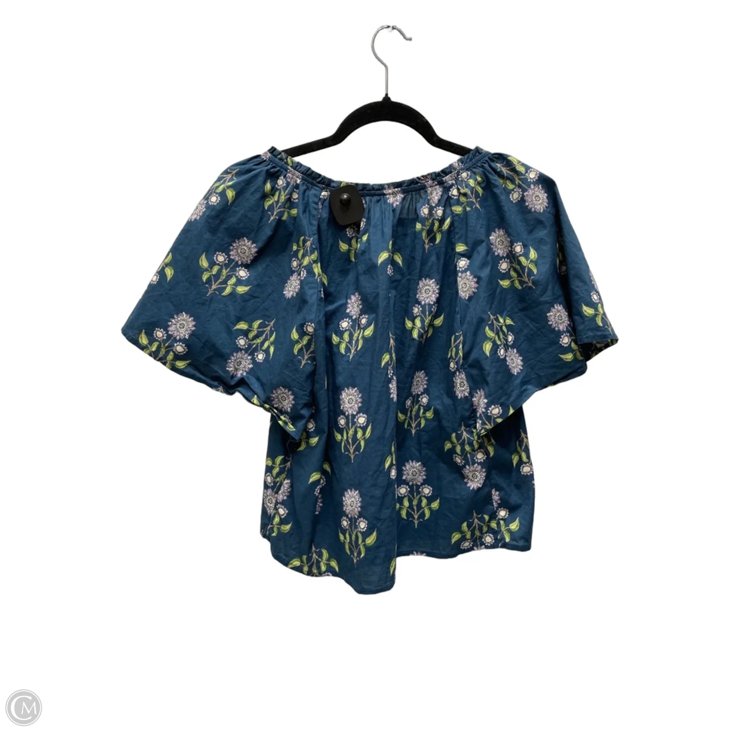 Blouse Short Sleeve By Old Navy In Floral Print, Size: M