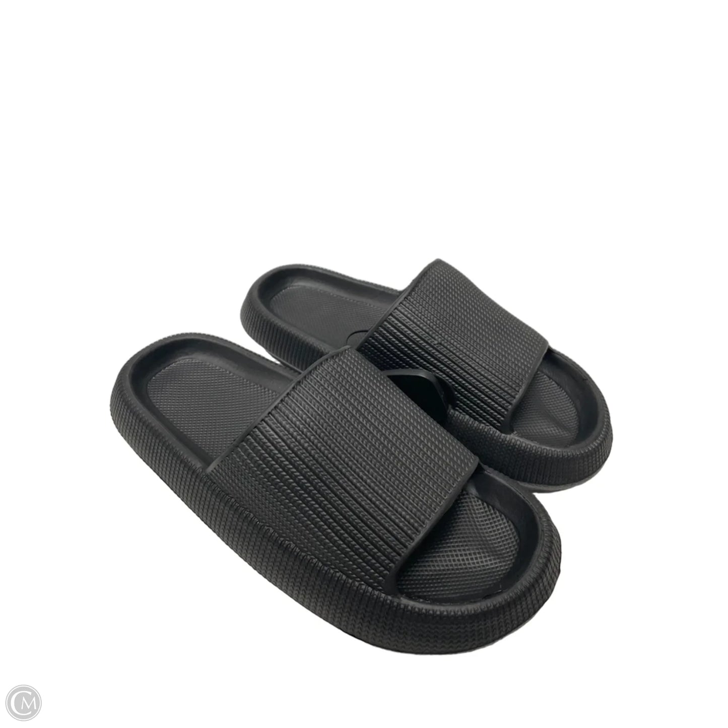 Sandals Flats By Clothes Mentor In Black, Size: 7.5