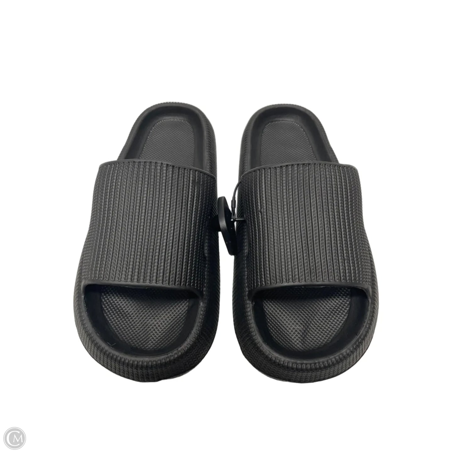 Sandals Flats By Clothes Mentor In Black, Size: 7.5