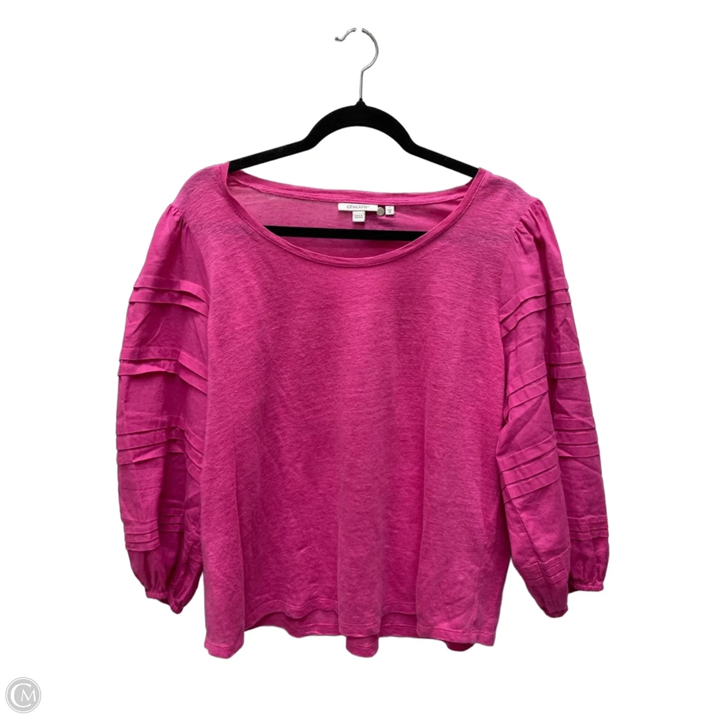 Top Long Sleeve By Chicos In Pink, Size: M