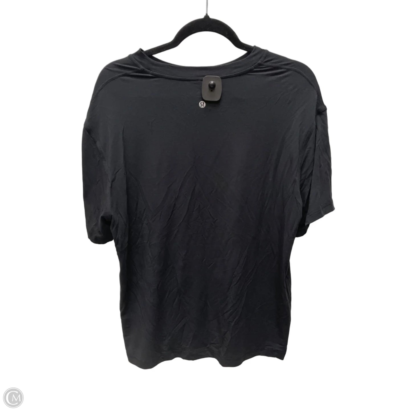 Athletic Top Short Sleeve By Lululemon In Black, Size: M