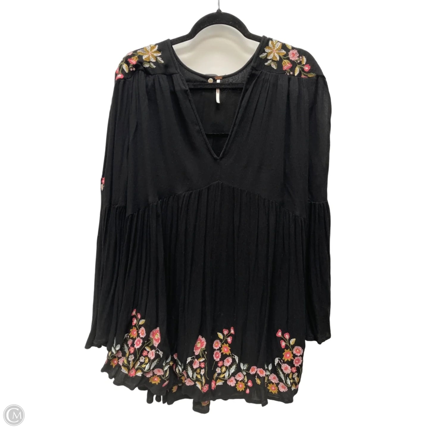 Tunic Long Sleeve By Free People In Black, Size: S