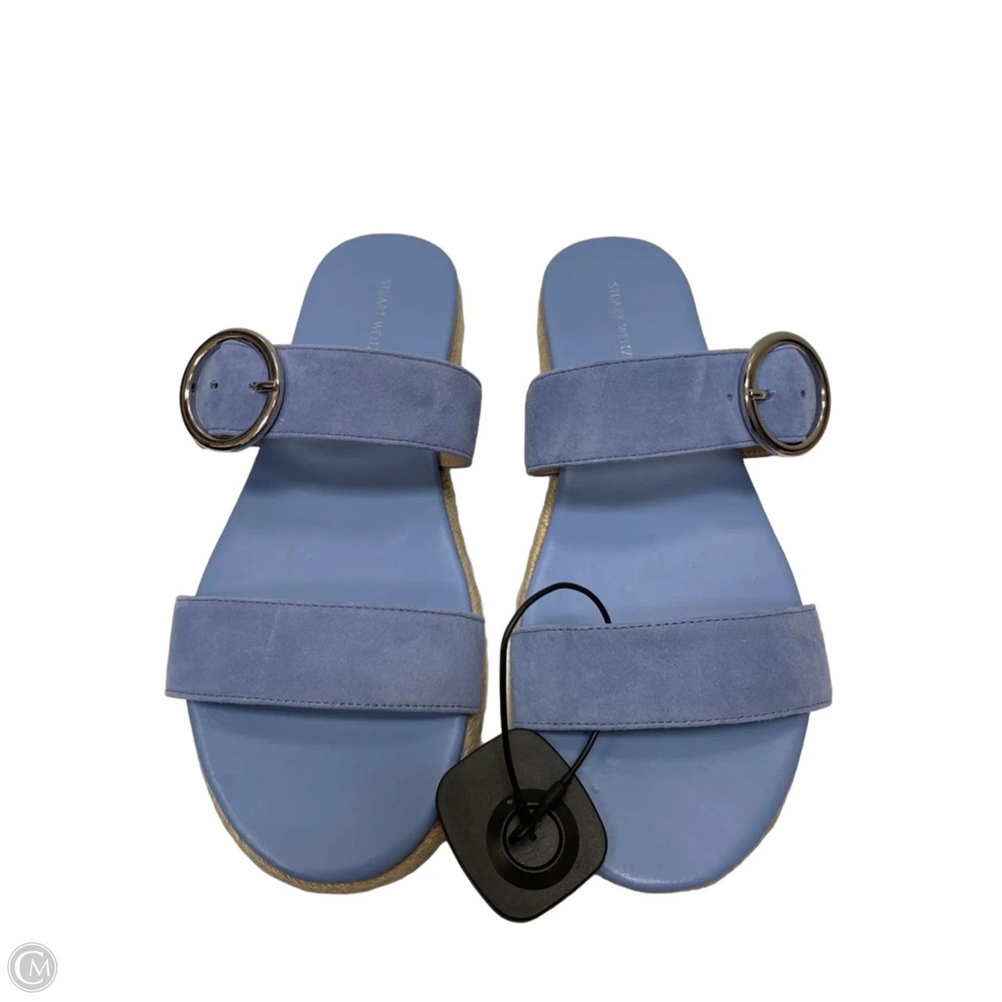 Sandals Designer By Stuart Weitzman In Blue & Tan, Size: 7.5