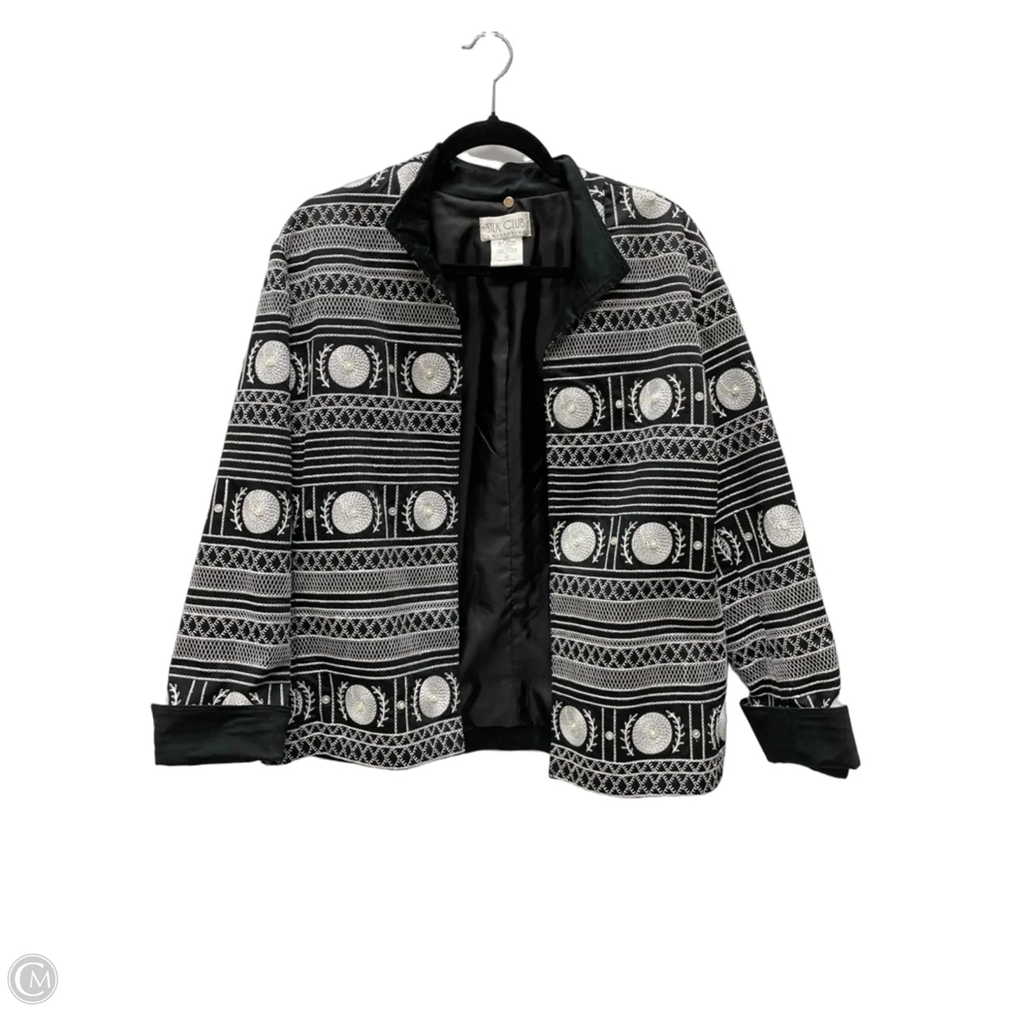 Jacket Other By Silk Club In Black & White, Size: Xl