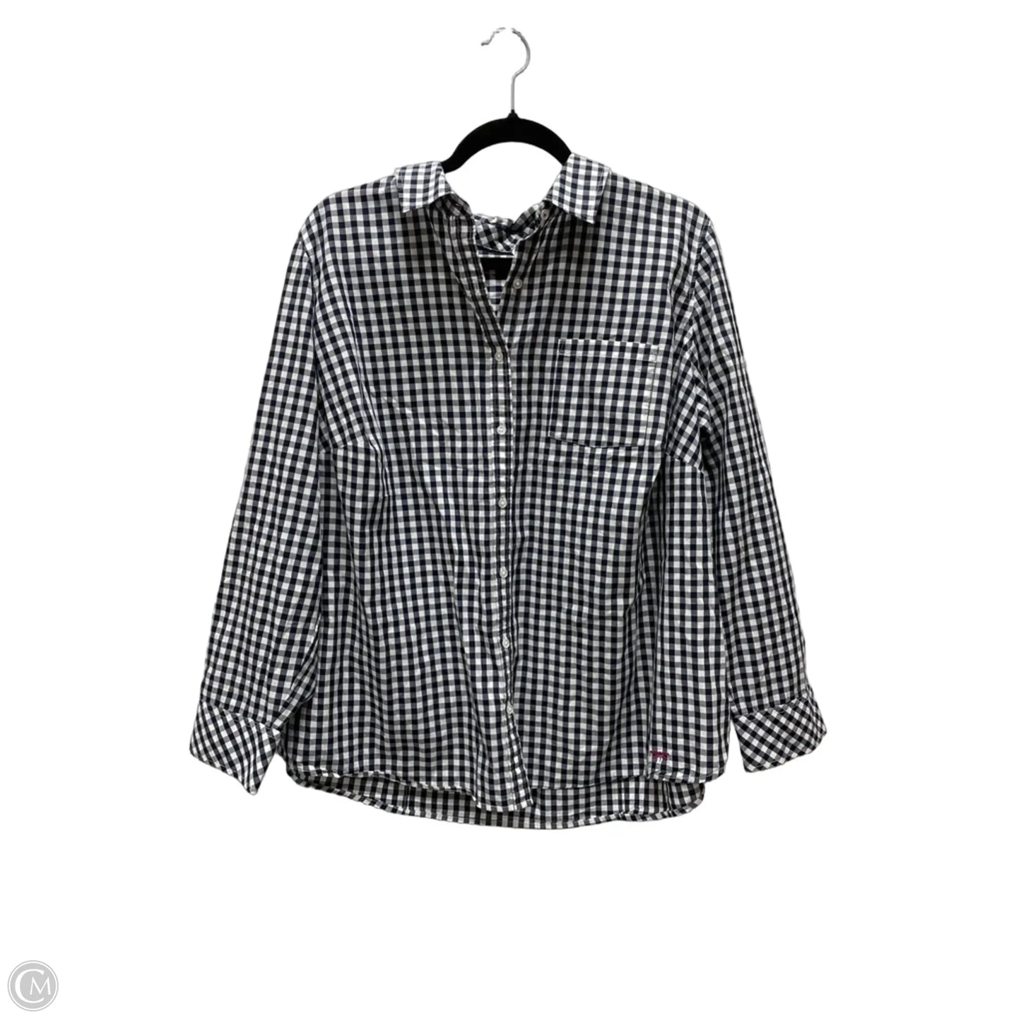 Top Long Sleeve By Talbots In Checkered Pattern, Size: 1x
