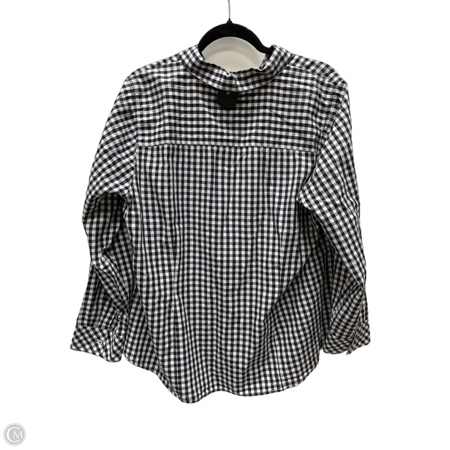 Top Long Sleeve By Talbots In Checkered Pattern, Size: 1x