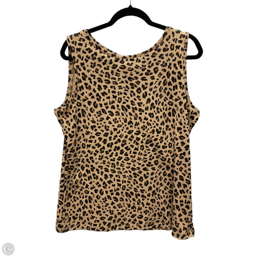 Tank Top By Croft And Barrow In Animal Print, Size: L