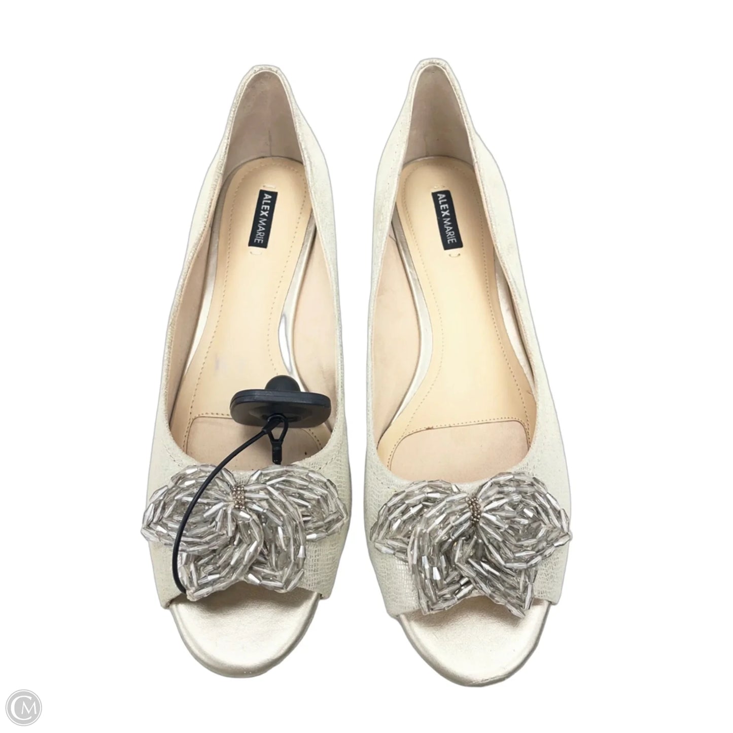 Shoes Heels Wedge By Alex Marie In Gold & Silver, Size: 9