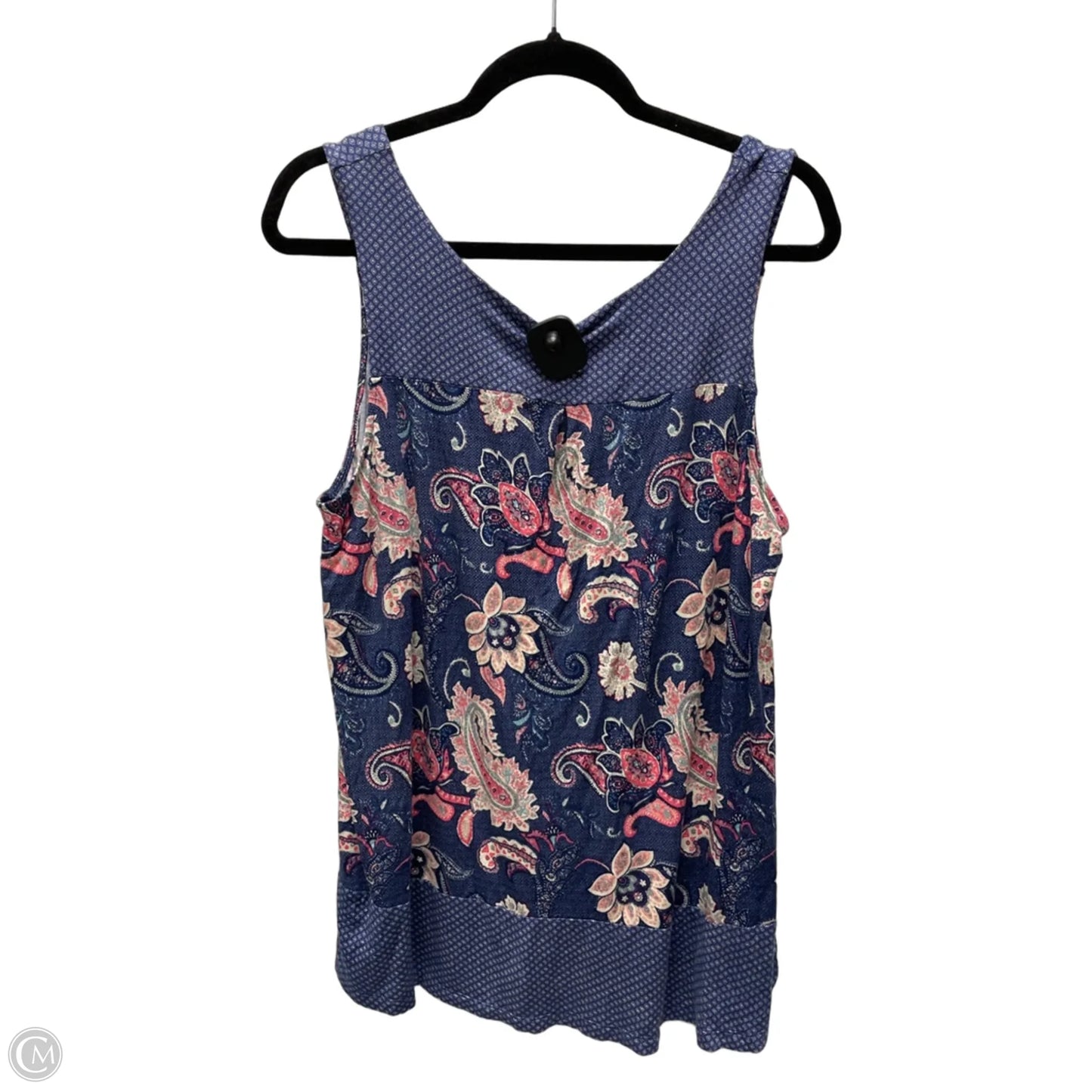 Top Sleeveless By Clothes Mentor In Blue & Pink, Size: Xl