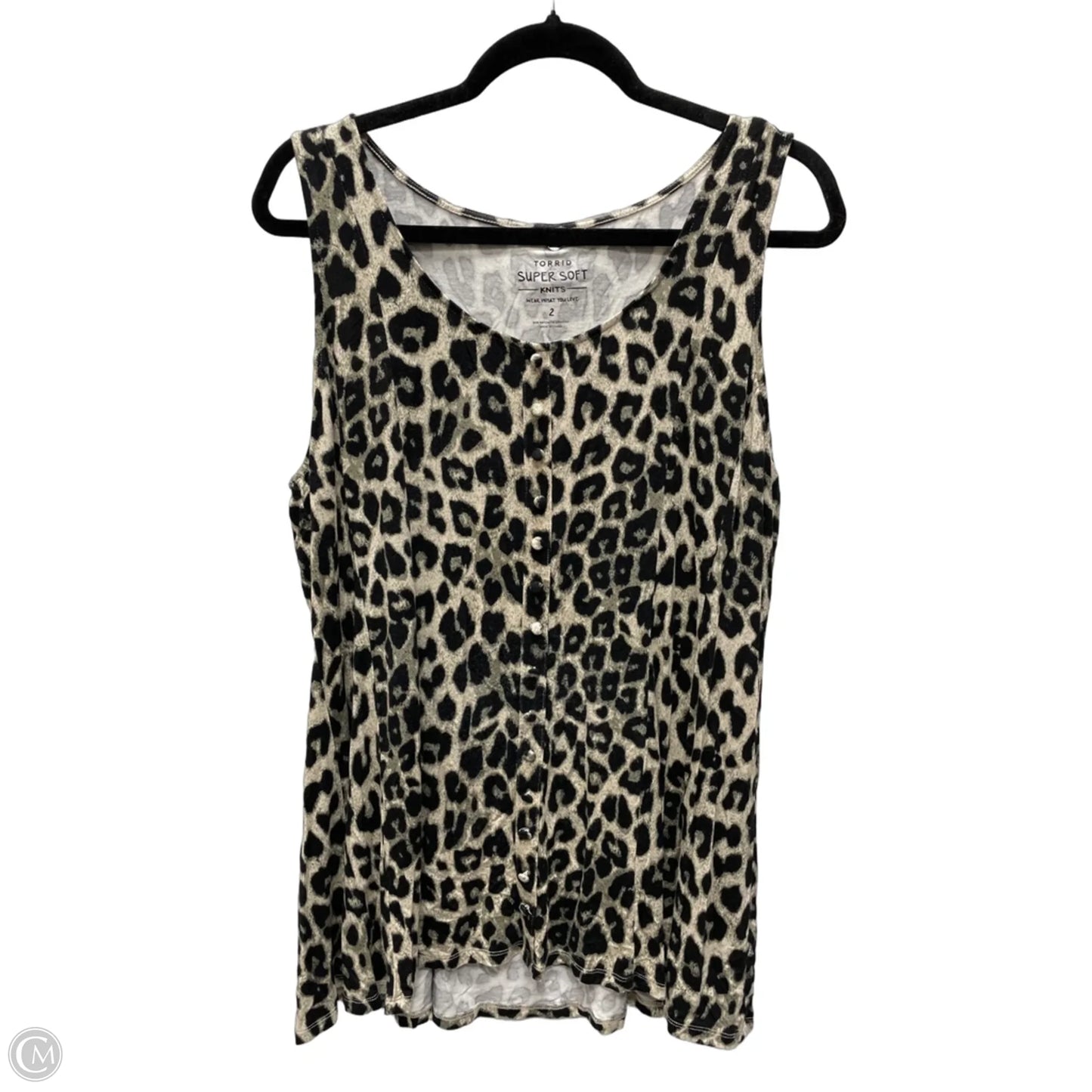 Top Sleeveless By Torrid In Animal Print, Size: 2x