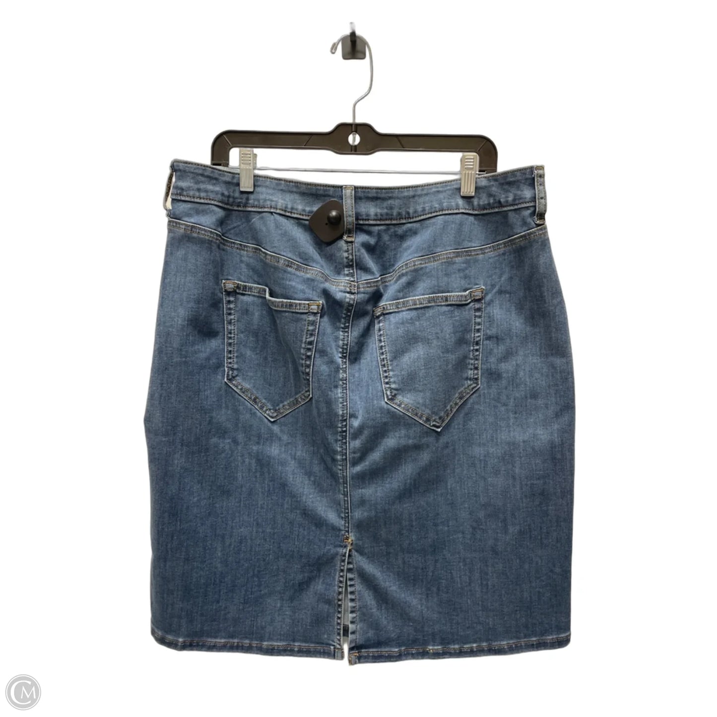 Skirt Midi By Amazon Essentials In Blue Denim, Size: 16