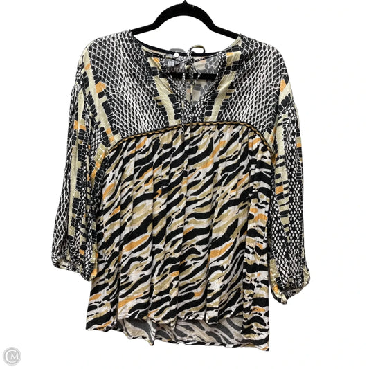 Blouse Long Sleeve By Bl-nk In Multi-colored, Size: S
