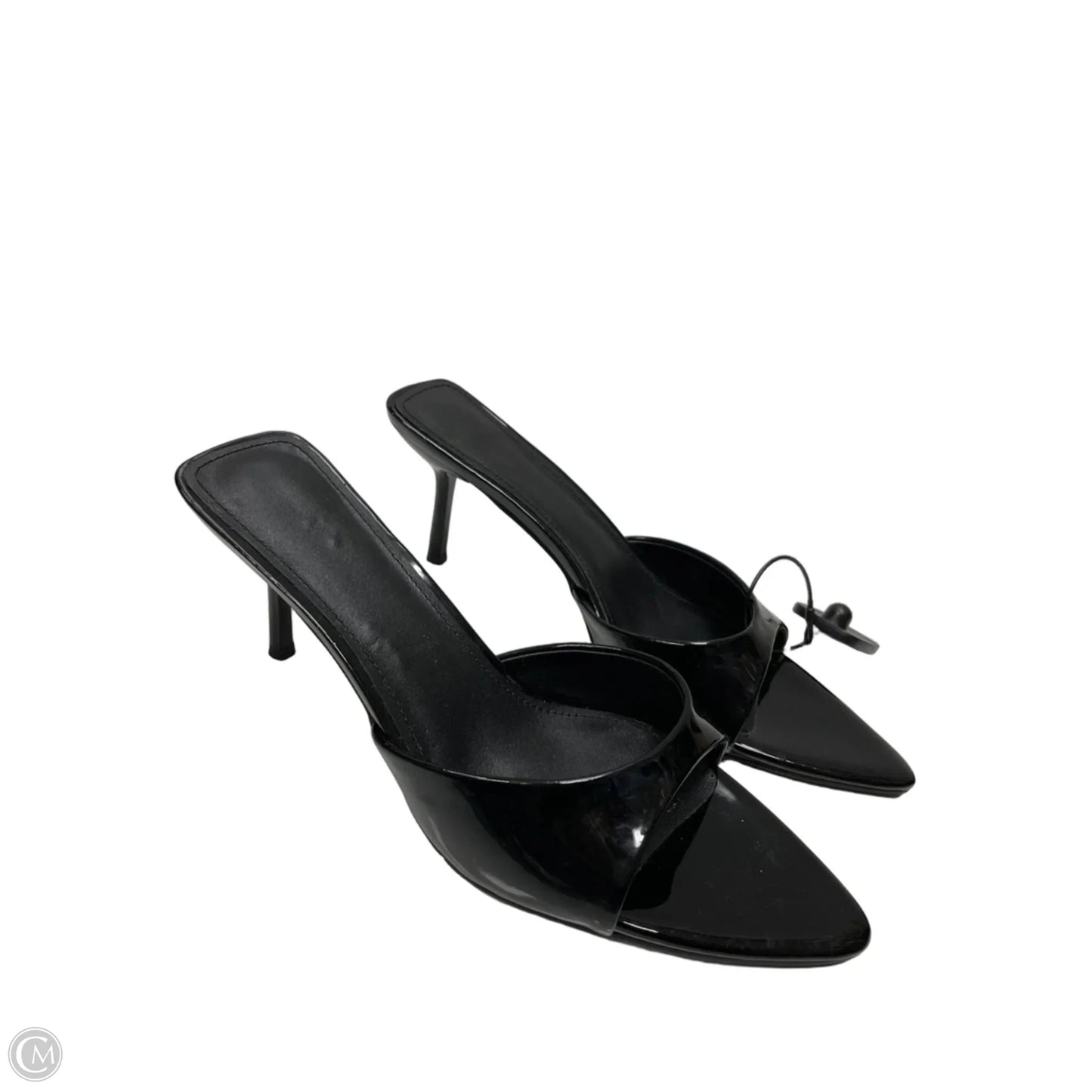 Sandals Heels Kitten By Clothes Mentor In Black, Size: 11