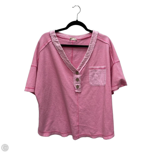 Top Short Sleeve By New In In Pink, Size: 2x