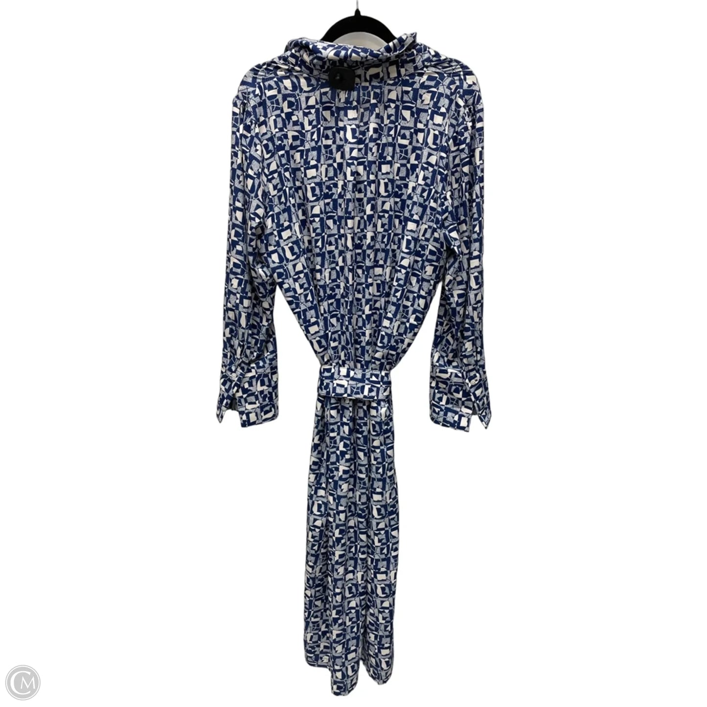 Dress Casual Midi By J Mclaughlin In Blue & Cream, Size: Xl