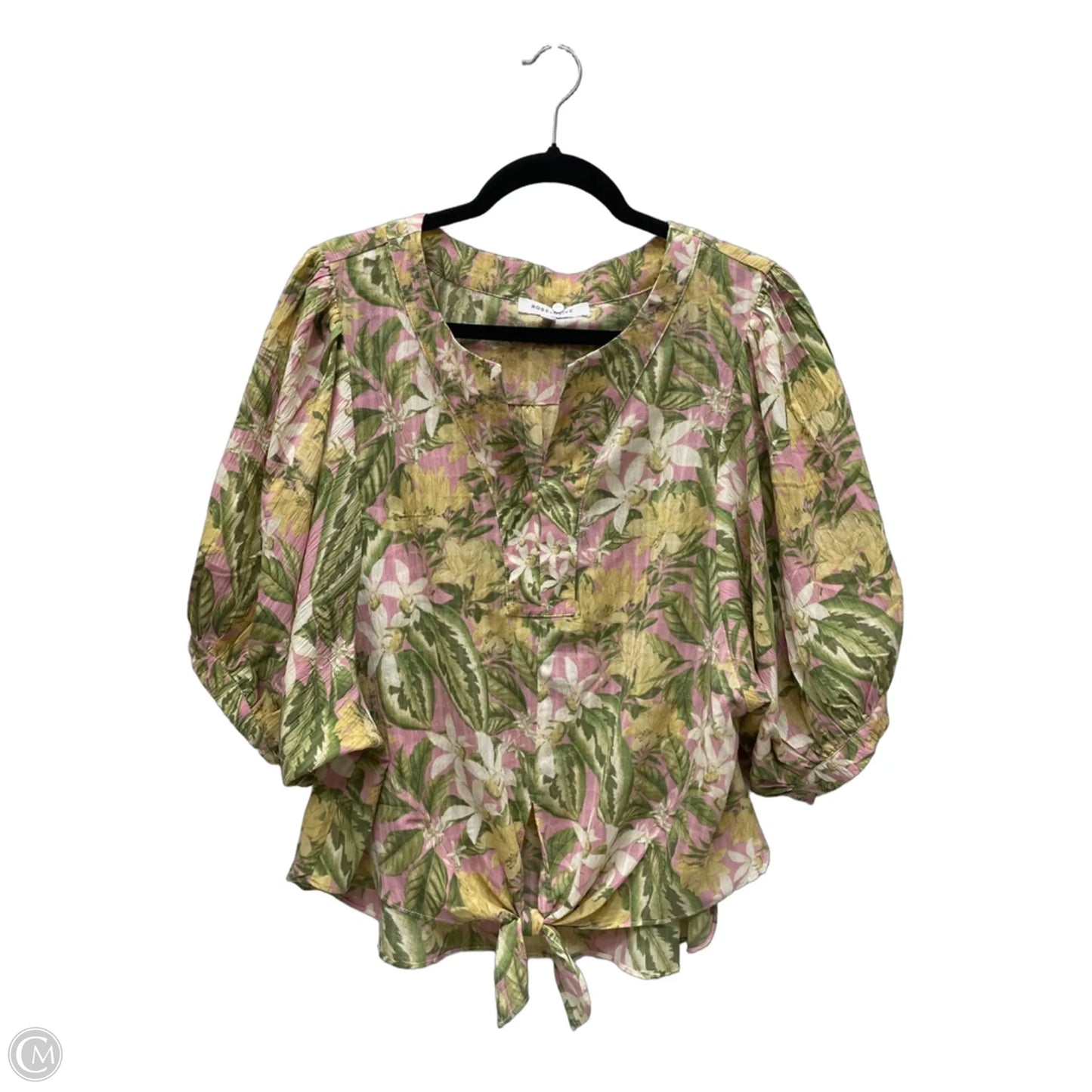 Top Short Sleeve By Rose And Olive In Floral Print, Size: Xl