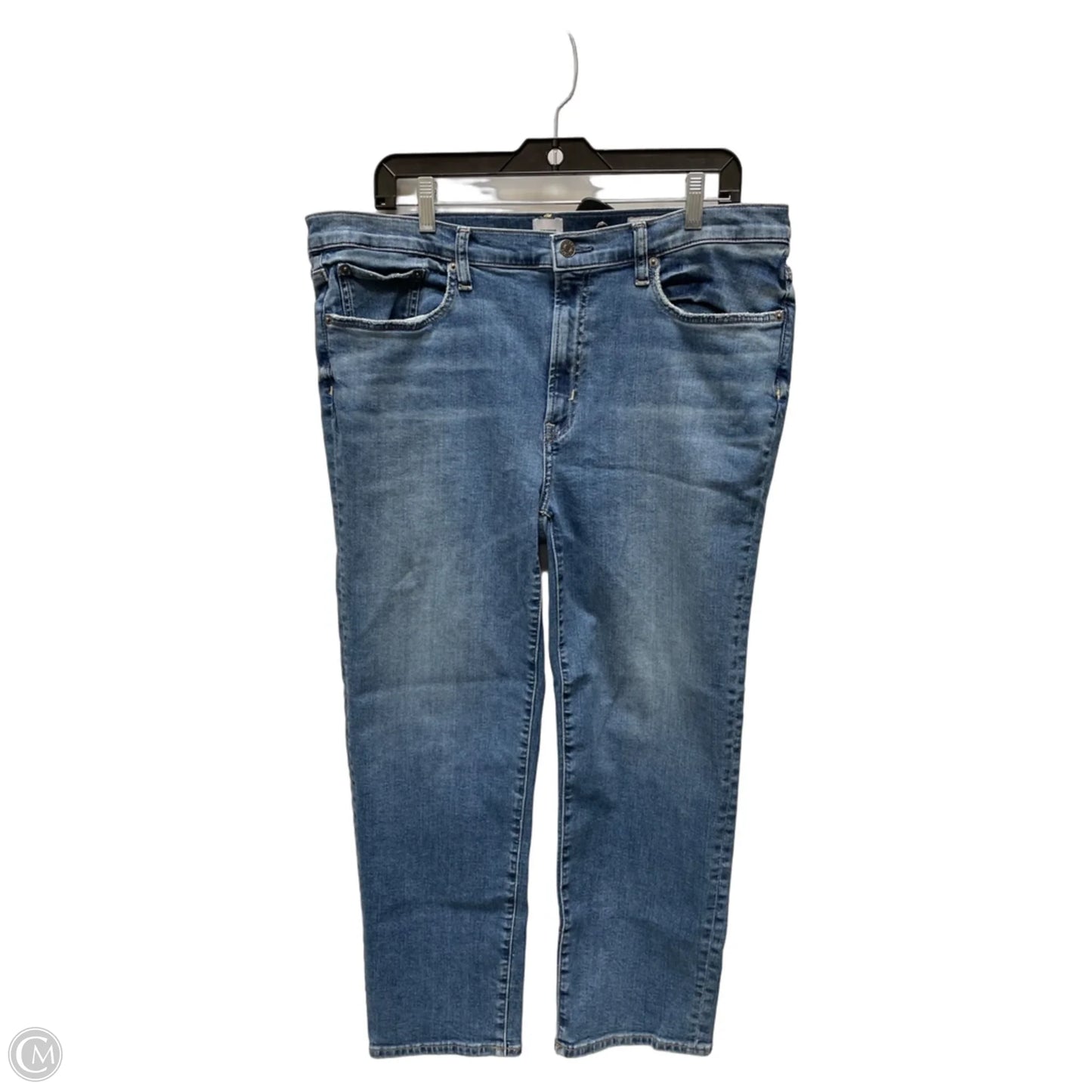 Jeans Cropped By Edwin In Blue Denim, Size: 18