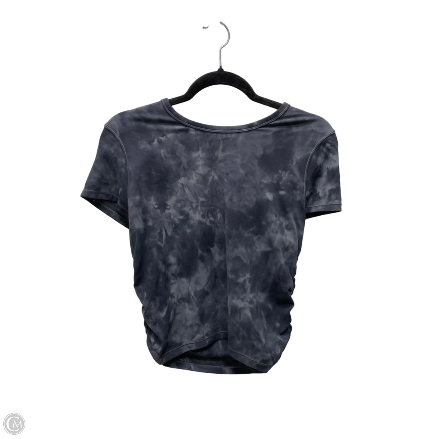 Athletic Top Short Sleeve By Lululemon In Grey, Size: M