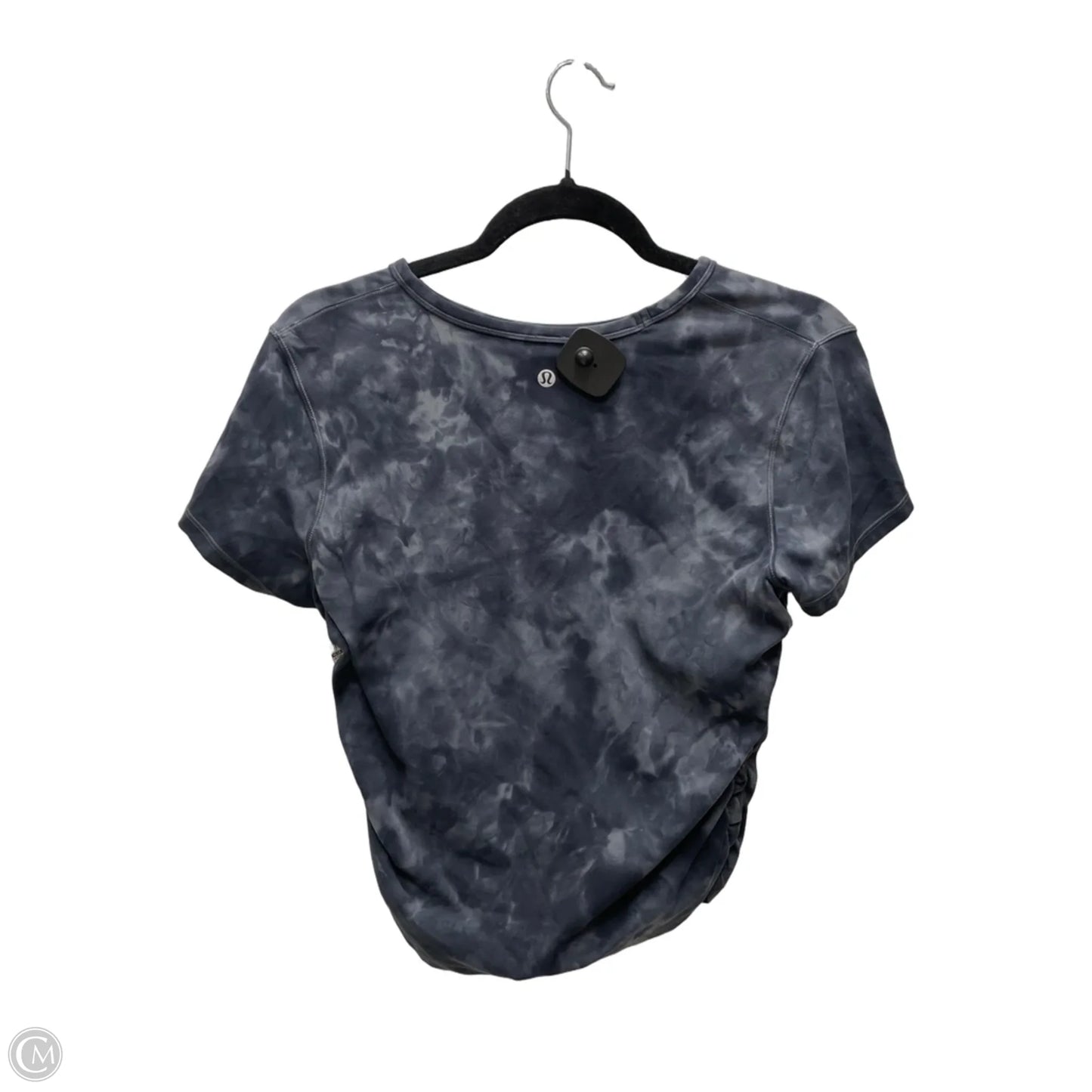 Athletic Top Short Sleeve By Lululemon In Grey, Size: M