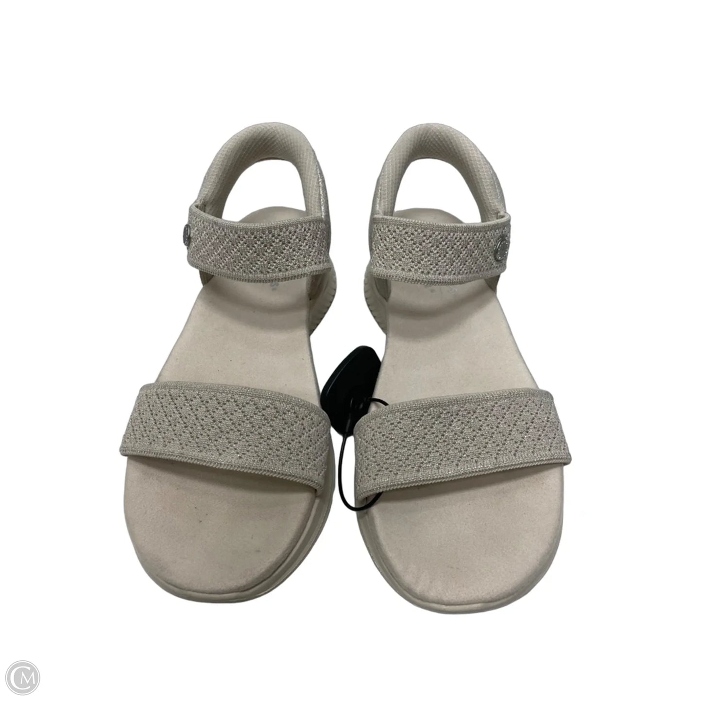 Sandals Heels Wedge By Skechers In Beige, Size: 8.5
