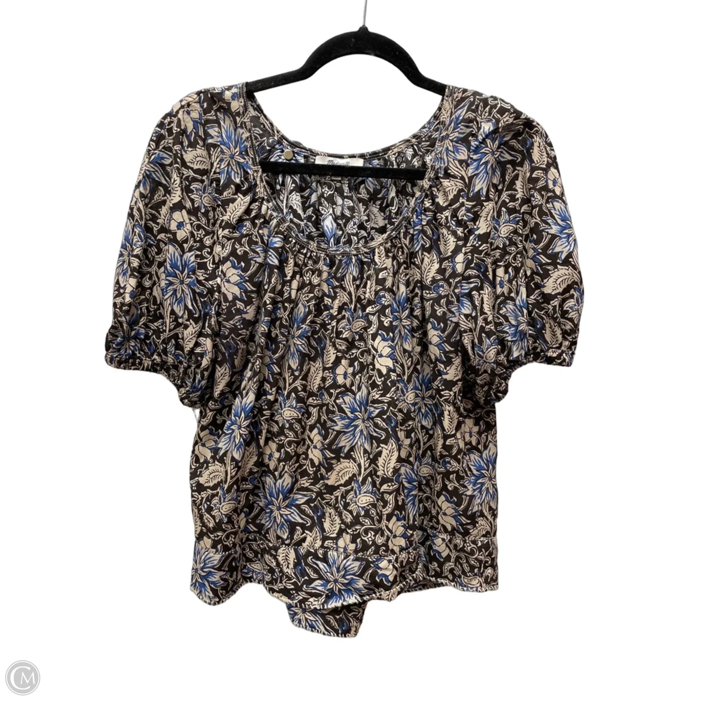 Top Short Sleeve By Madewell In Floral Print, Size: S