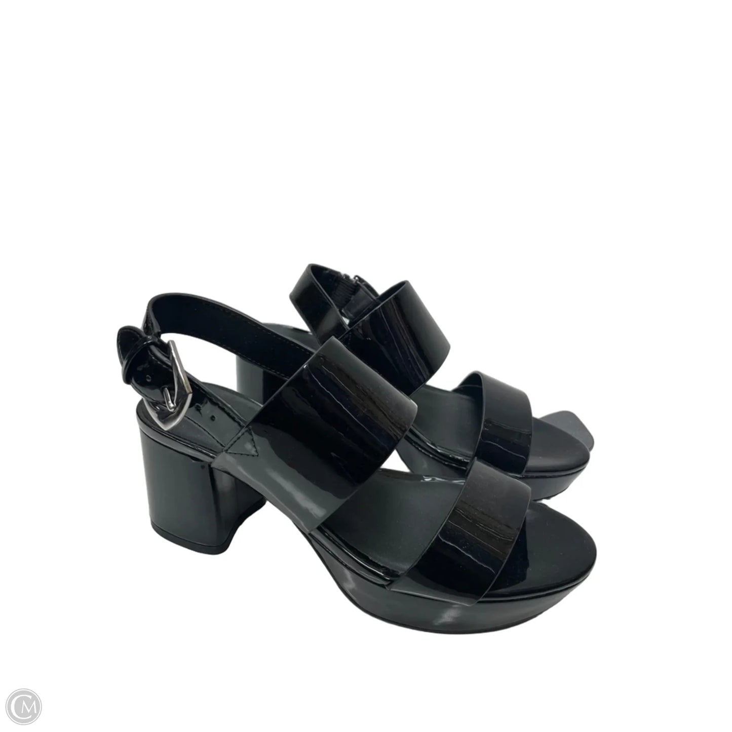 Sandals Heels Block By Aerosoles In Black, Size: 7.5