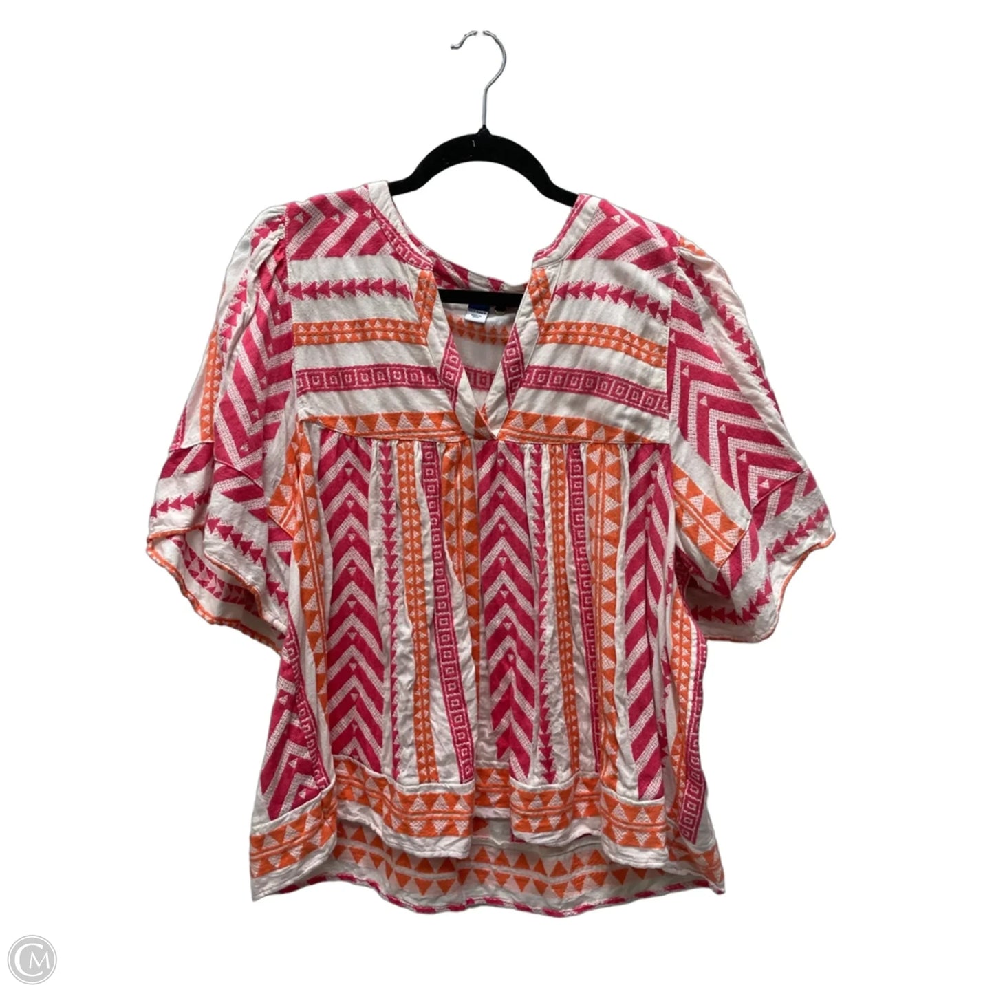 Top Short Sleeve By Old Navy In Orange & Pink, Size: Xl