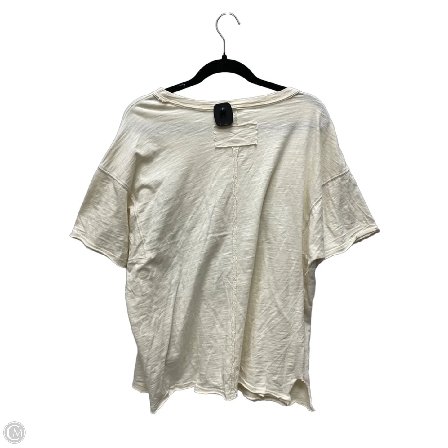Top Short Sleeve By Easel In Cream, Size: S