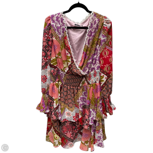 Dress Casual Short By Shein In Floral Print, Size: 3x
