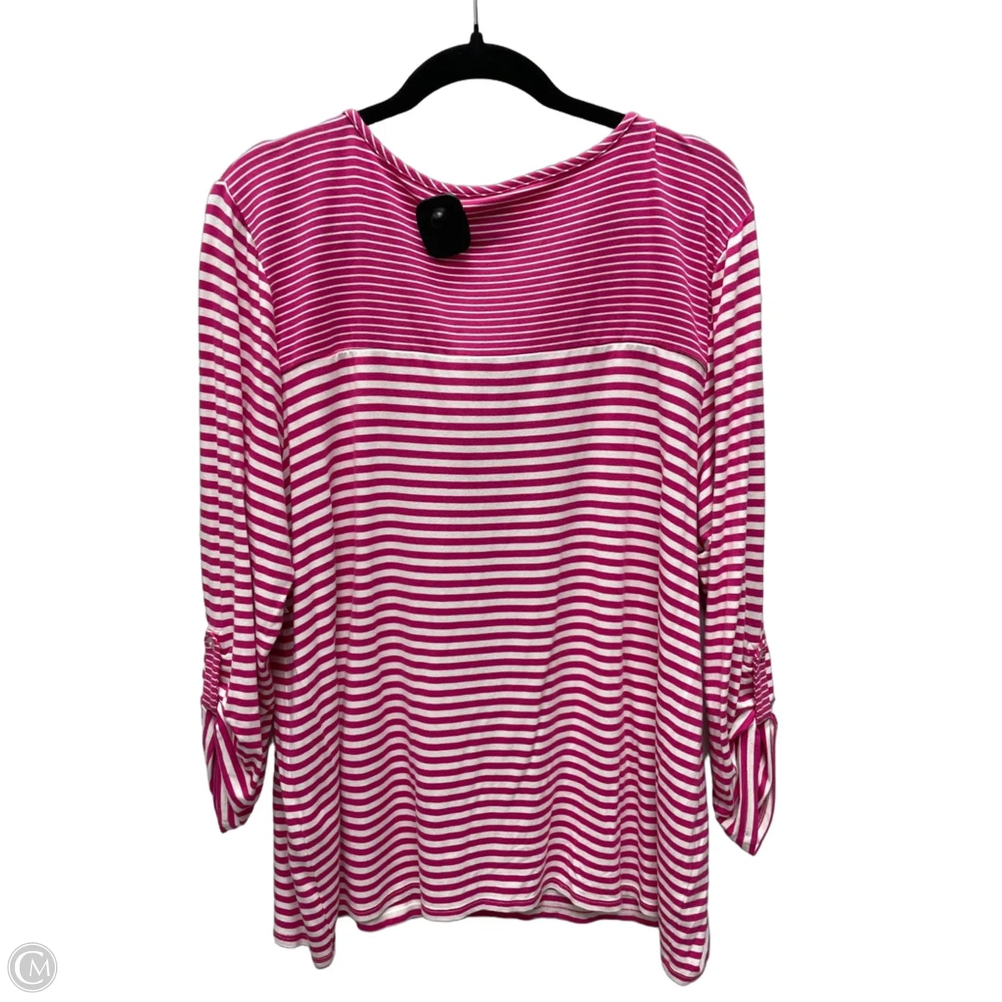 Top Long Sleeve By Chicos In Striped Pattern, Size: Xl