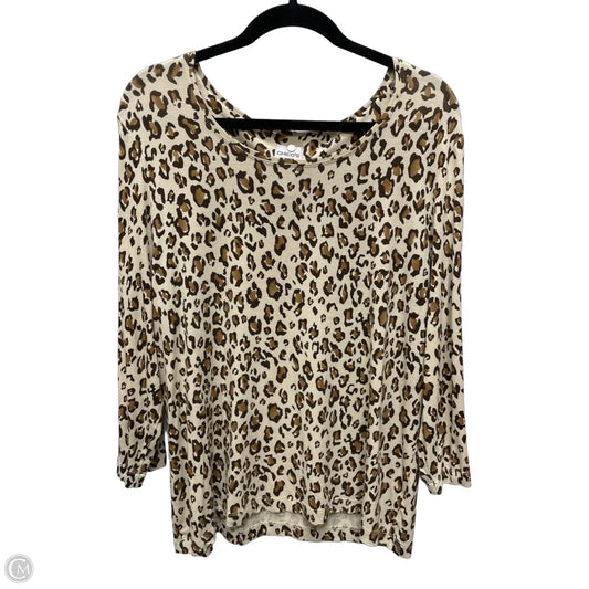 Top Long Sleeve By Chicos In Animal Print, Size: L