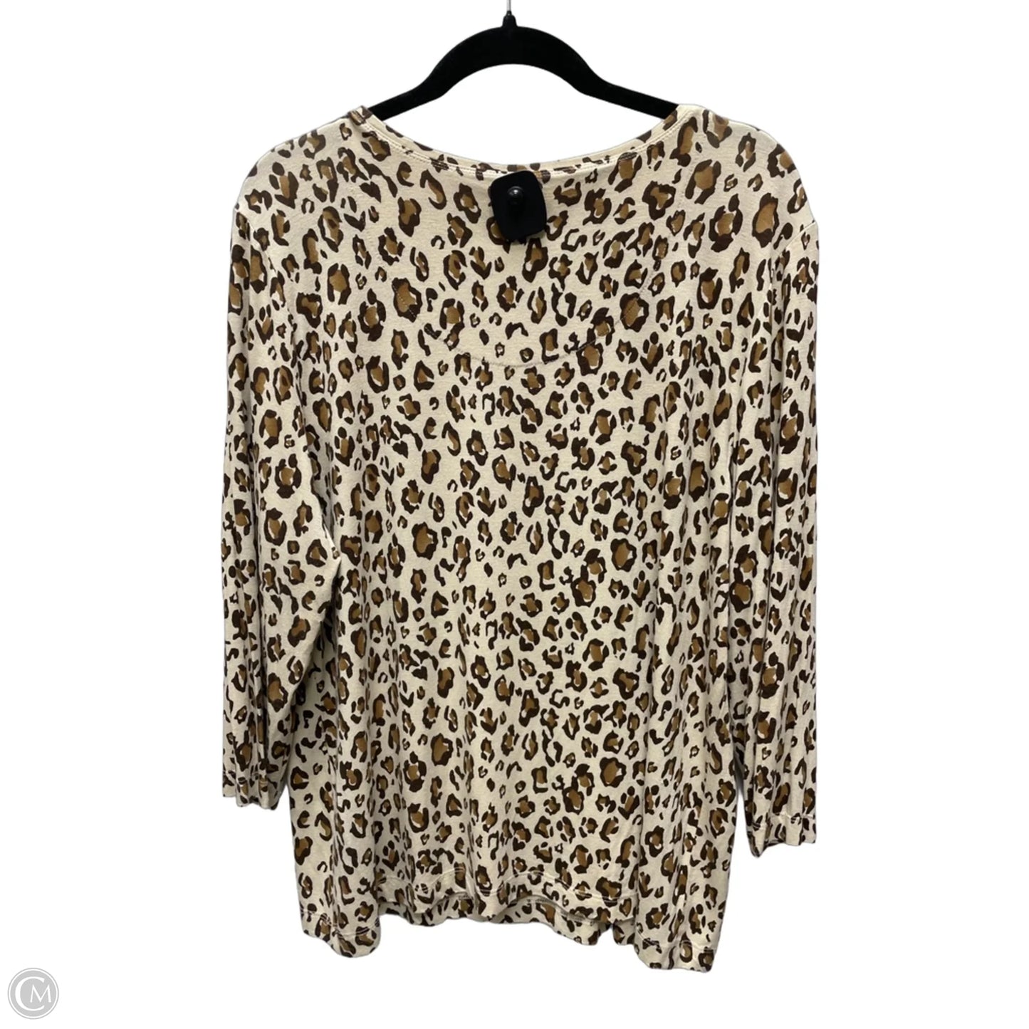 Top Long Sleeve By Chicos In Animal Print, Size: L