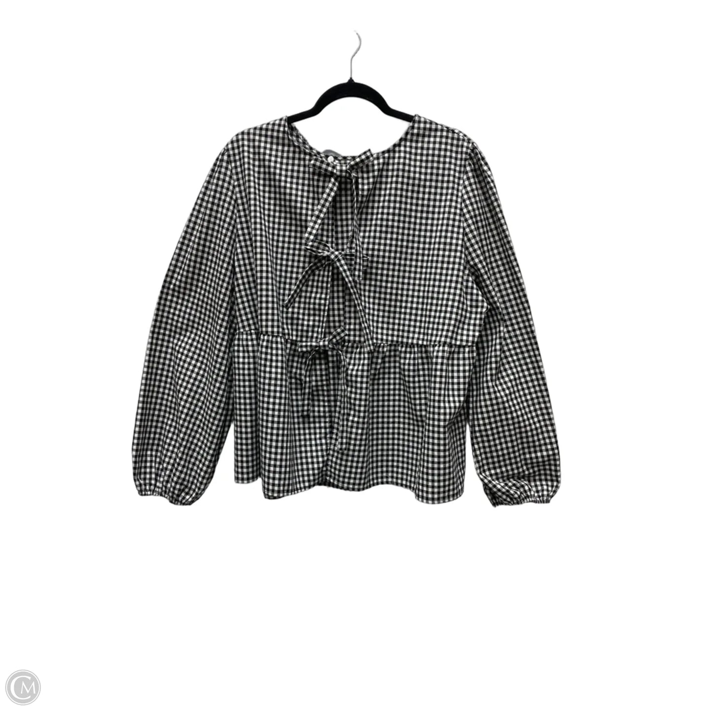 Top Long Sleeve By Clothes Mentor In Black & Cream, Size: Xl