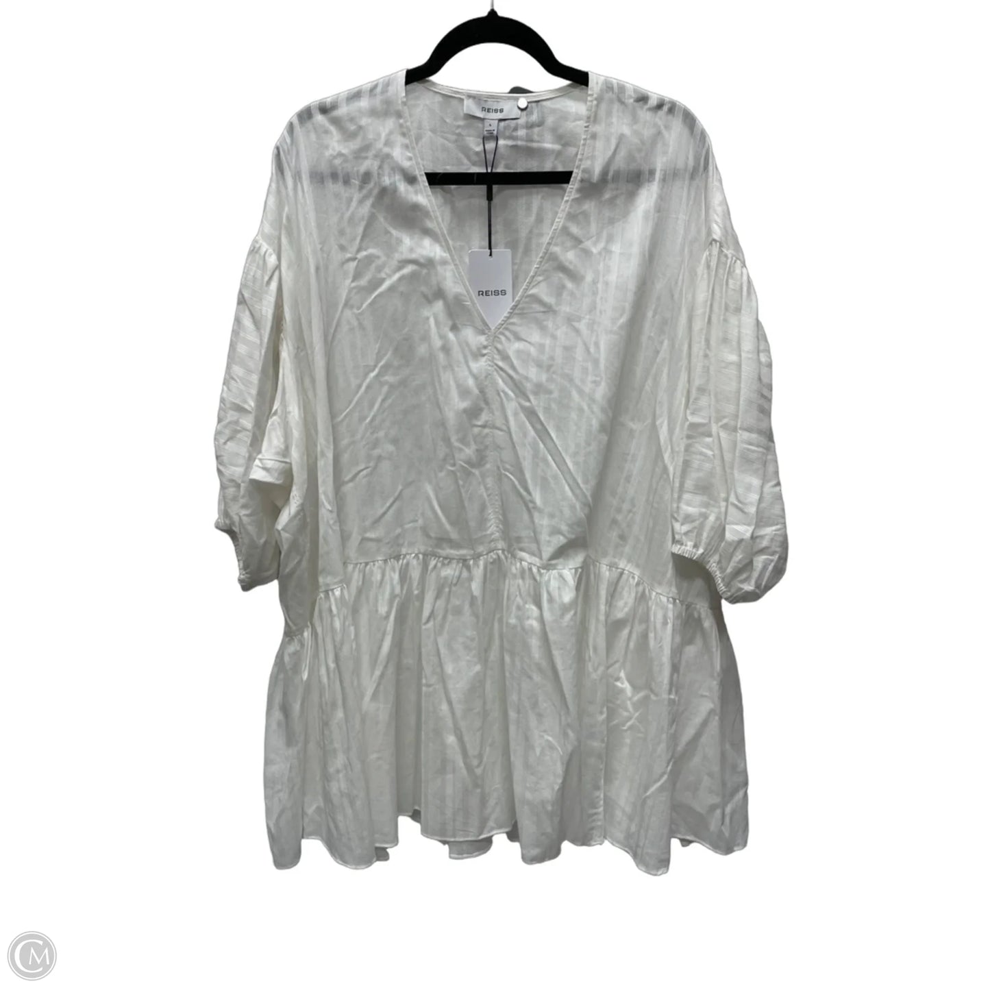 Tunic Short Sleeve By Reiss In Cream, Size: L