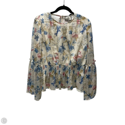 Blouse Long Sleeve By Tuckernuck In Floral Print, Size: Xl