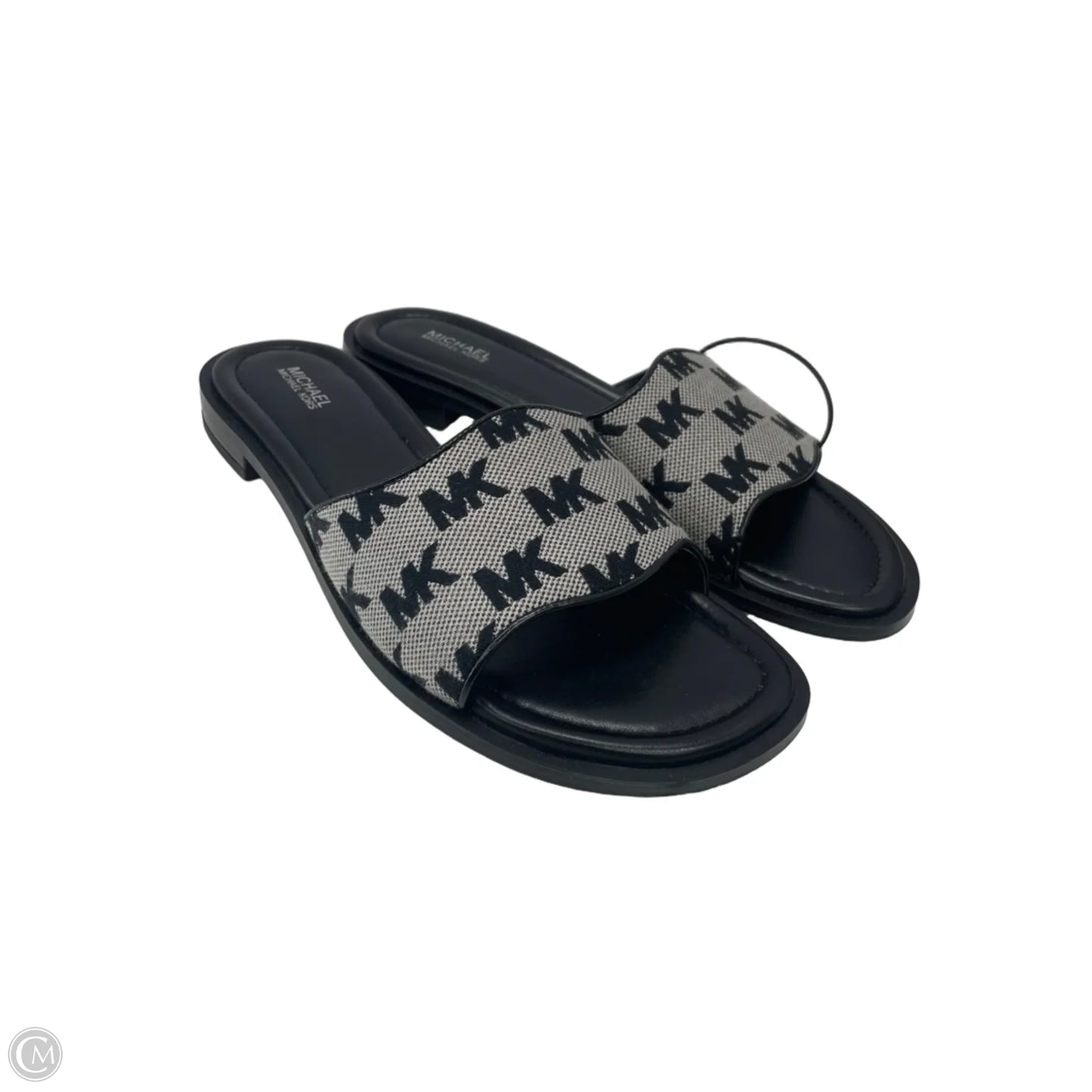 Sandals Designer By Michael Kors In Black & Grey, Size: 9.5