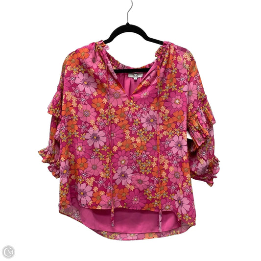 Blouse Short Sleeve By Ramy Brook In Floral Print, Size: M