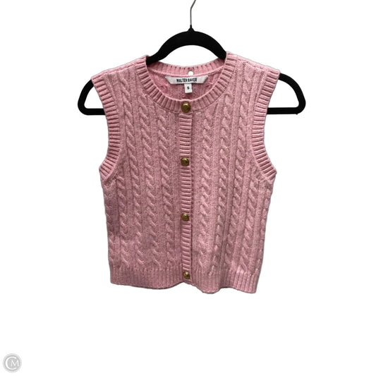 Vest Sweater By Walter Baker In Pink, Size: S