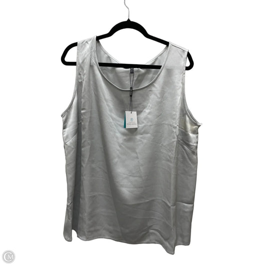 Blouse Sleeveless By Ming Wang In Silver, Size: 1x