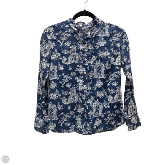 Top Long Sleeve By Cma In Blue & White, Size: Xs
