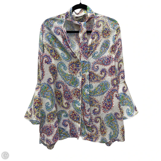 Blouse Long Sleeve By Cmc In Multi-colored, Size: Xl