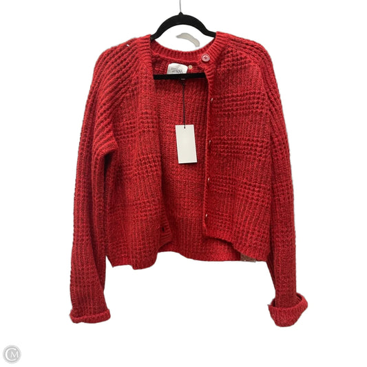 Sweater Cardigan By Cmc In Red, Size: L
