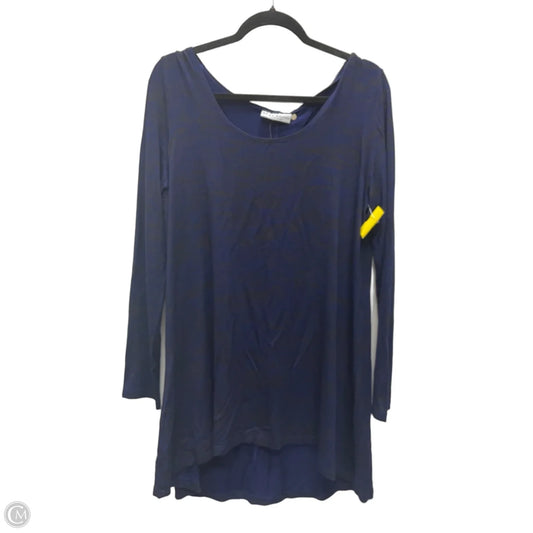 Tunic Long Sleeve By Bryn Walker In Black & Blue, Size: L
