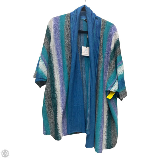 Sweater Cardigan By Ming Wang In Blue & Purple, Size: 1x
