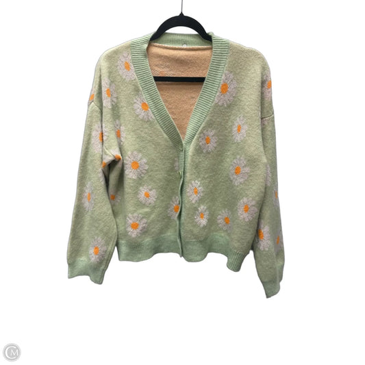 Sweater Cardigan By Clothes Mentor In Floral Print, Size: Xl