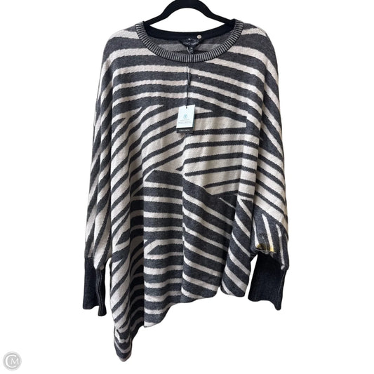 Sweater By Ming Wang In Cream & Grey, Size: 3x