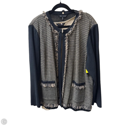 Sweater 2pc By Ming Wang In Black & Gold, Size: 2x