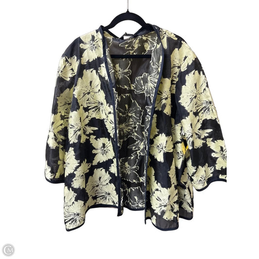 Cardigan By Ming Wang In Floral Print, Size: 3x
