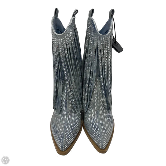 Boots Western By Jessica Simpson In Blue & Silver, Size: 8