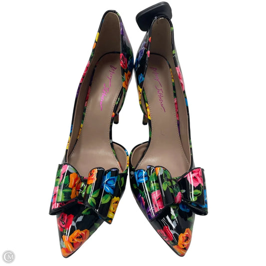 Shoes Heels Stiletto By Betsey Johnson In Floral Print, Size: 10